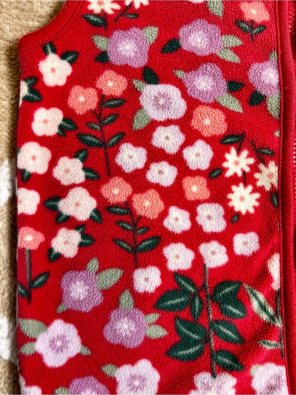 Carter's Rose Floral Girl’s Fleece Vest